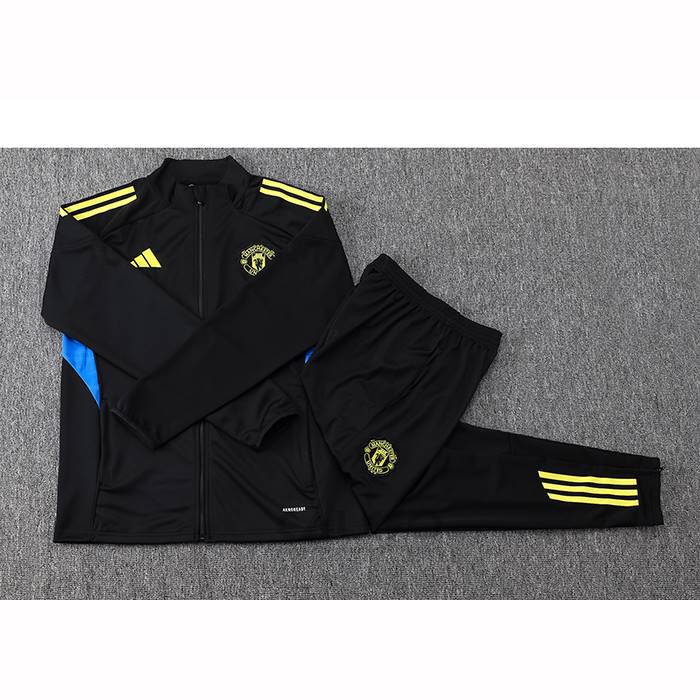 Tuta da Track di Giacca Manchester United Bambino 2025-2026 Nero Giallo